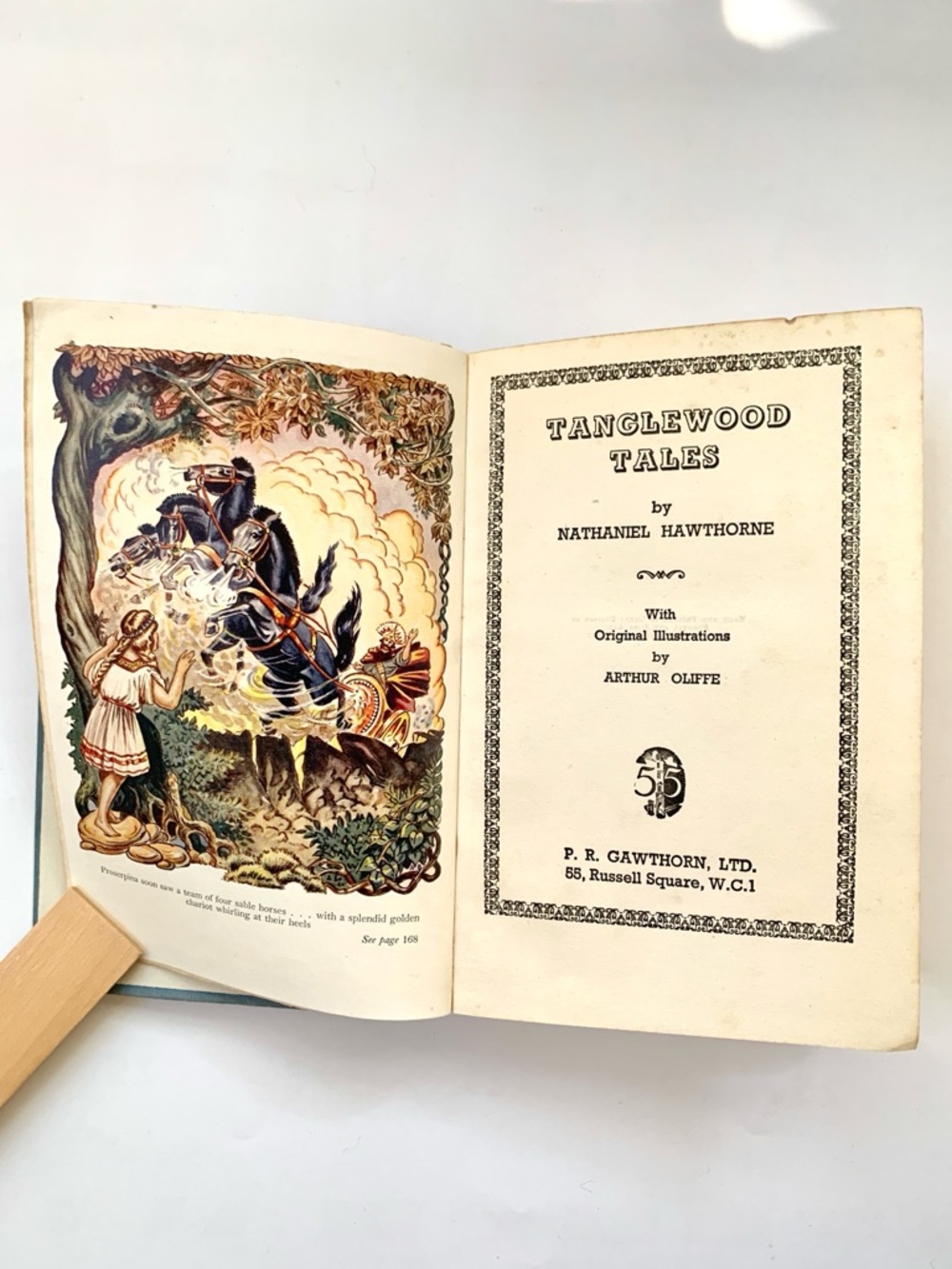 vintage Tanglewood Tales by Nathaniel Hawthorne hardcover book